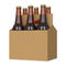 Corrugated 4 Bottle Cardboard Wine Carrier 6 Pack Cardboard Wine Bottle Carrier