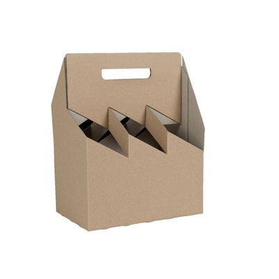 Portabotellas de cartón corrugado para 4 botellas Paquete de 6 portabotellas de cartón para vino
