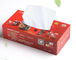 Caja de papel de impresión de caja de pañuelos personalizada PMS 300 gramos reciclado rojo